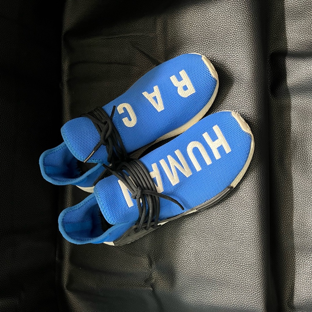 Blue Human Race Sneakers